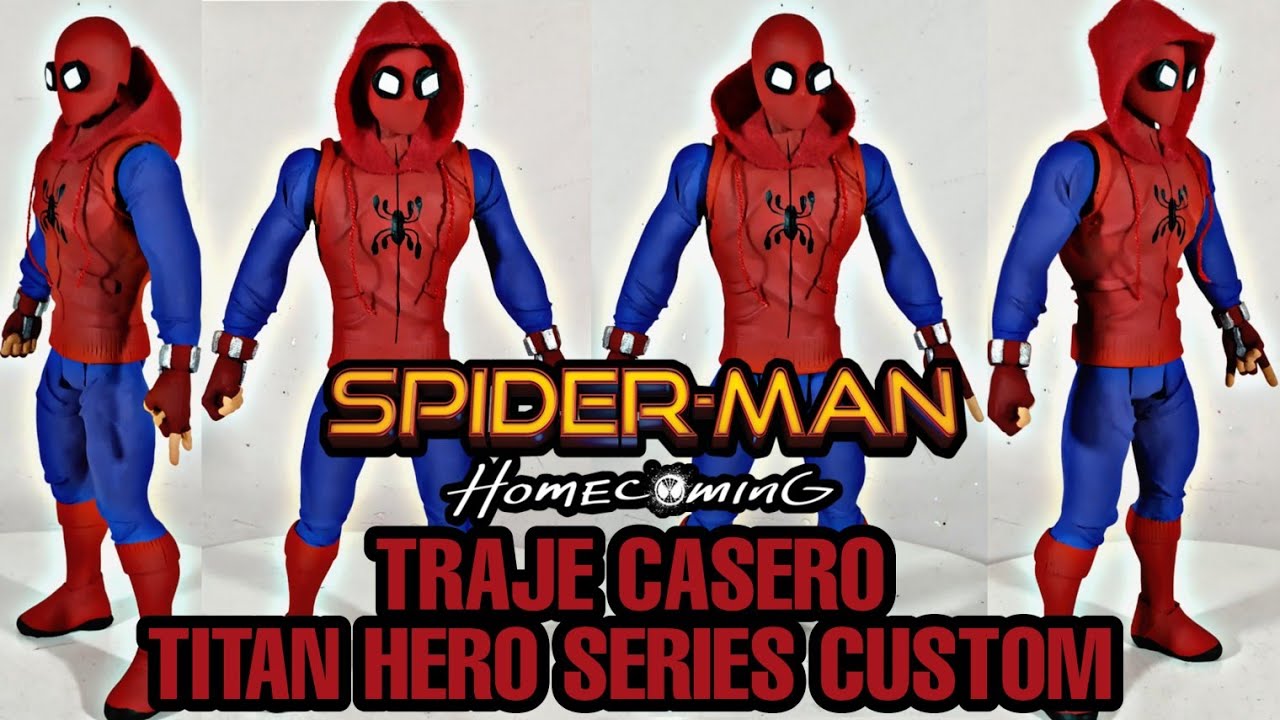 SPIDERMAN TRAJE CASERO HOMECOMING | TITAN HERO CUSTOM | HOMEMADE SUIT  SPIDER-MAN | STREET PLAY - YouTube