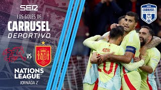 Fiesta de España en Suiza | Resumen de goles del Suiza 1 - 4 España
