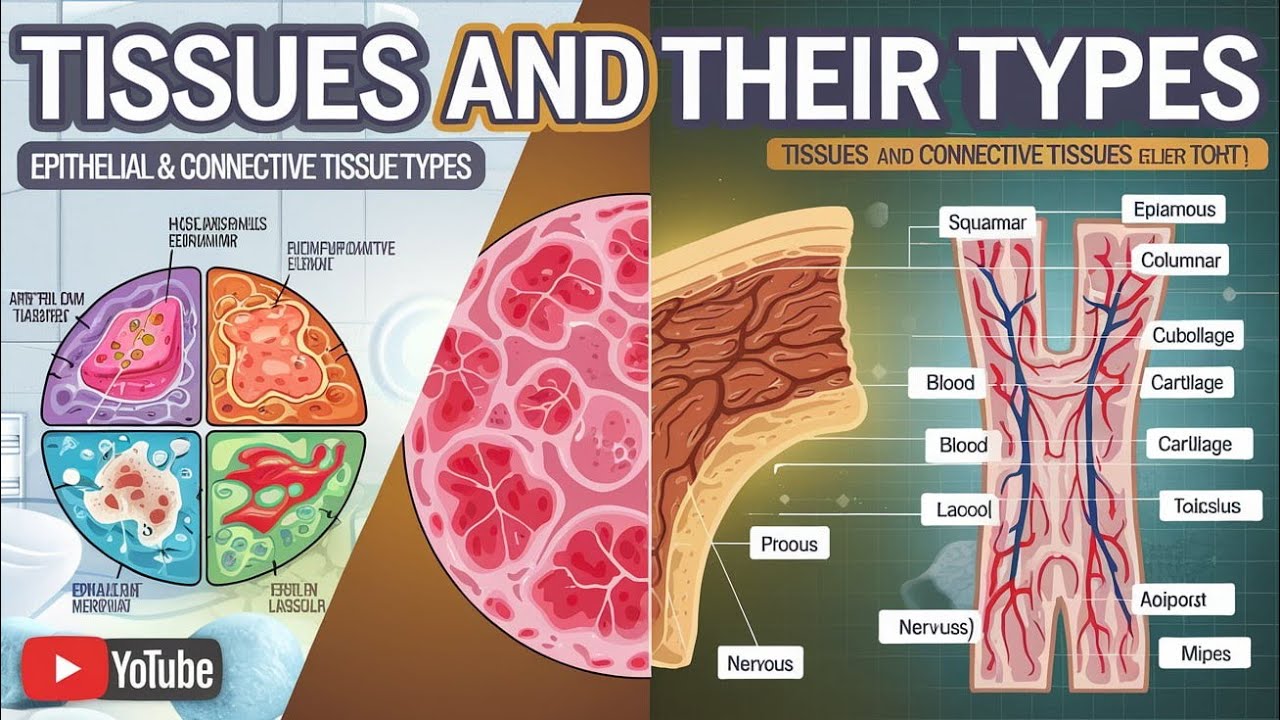 Tissues and Their Types | Epithelial & Connective Tissues Explained ...