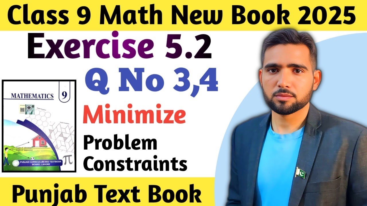 Exercise 5.2 Question Number 3 and 4 Class 9 Math New Book 2025 Chapter ...