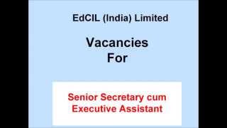 Job for senior secretary cum executive ...