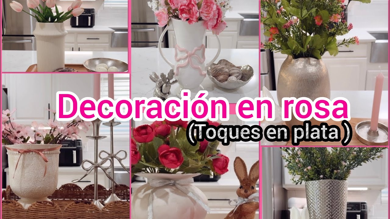 Increíbles colores combinados para primavera rosa y plata #decoration #home #homedecor 