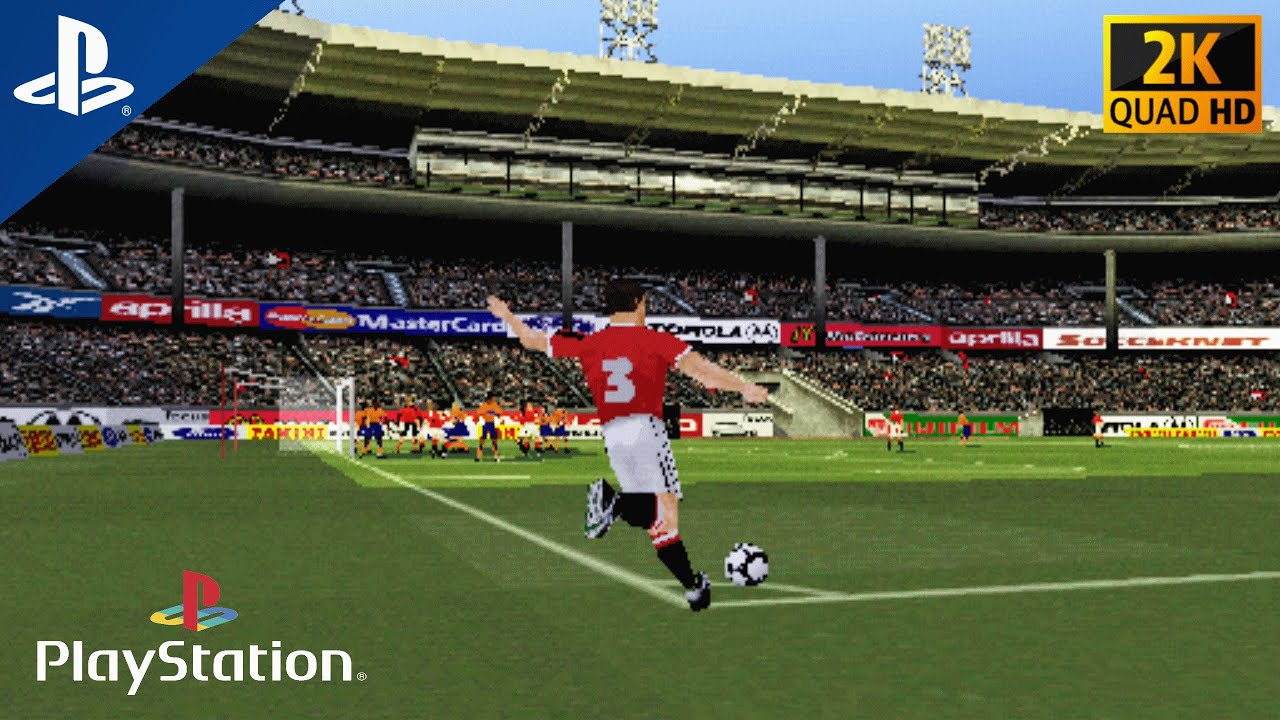 This is Football (ManU vs. Barca) - PS1™ [HD] Gameplay