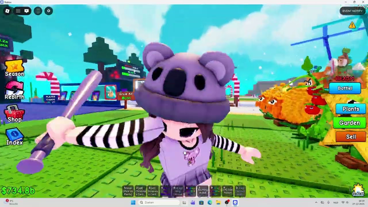 ZoeDaisyLot gebruikt de size potion in plant VS brainrot kijk hoe groot mijn planten worden!