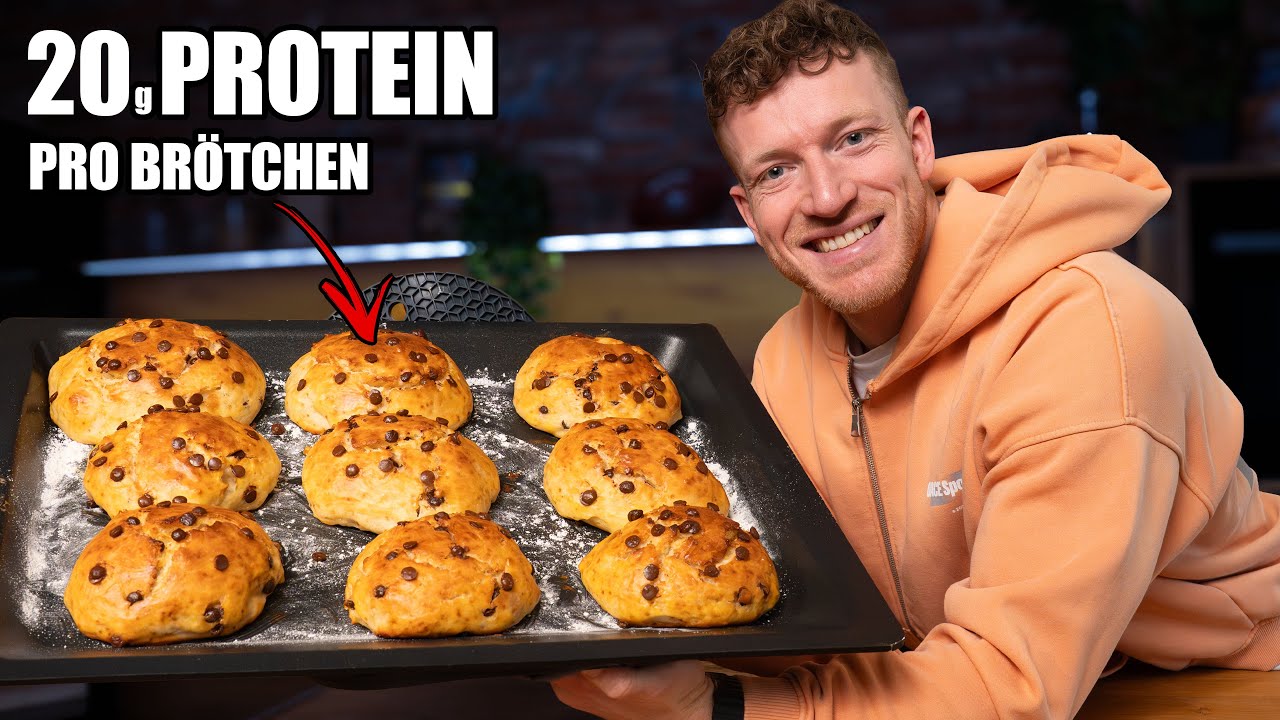 Schnelle PROTEIN Schokobrötchen! (In 10 Min. im Ofen) 