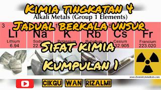 Sifat sifat Kimia Unsur Kumpulan 1 Sifat sifat Kimia Unsur Kumpulan 1