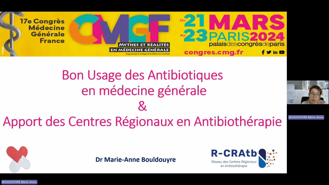 Bon Usage des Antibiotiques en médecine générale & Apport de Centres Régionaux en Antibiothérapie