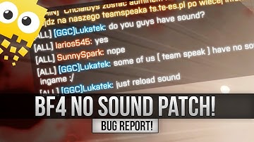 Bug Report: Battlefield 4 No Sound Patch? 30th Jan 2014