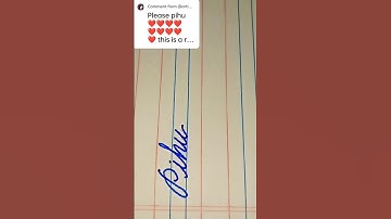 Pihu name ✨ #shortvideo #cursivewriting #drawingwithkhushi