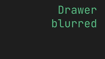 FLUTTER Drawer blurred | Horizontal slide menu