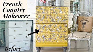 NEW IOD English Toile Transfer | Dresser Makeover WNW