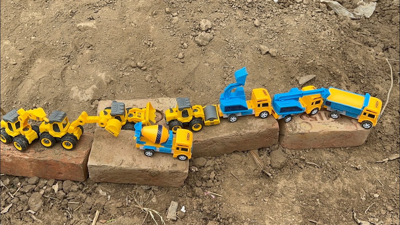 Kids Play with JCB & Crane 🚧 | Truck Rescue Construction Toys