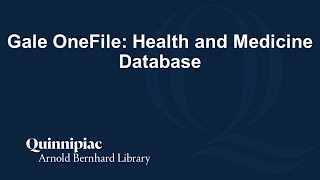 Gale OneFile: Health & Medicine