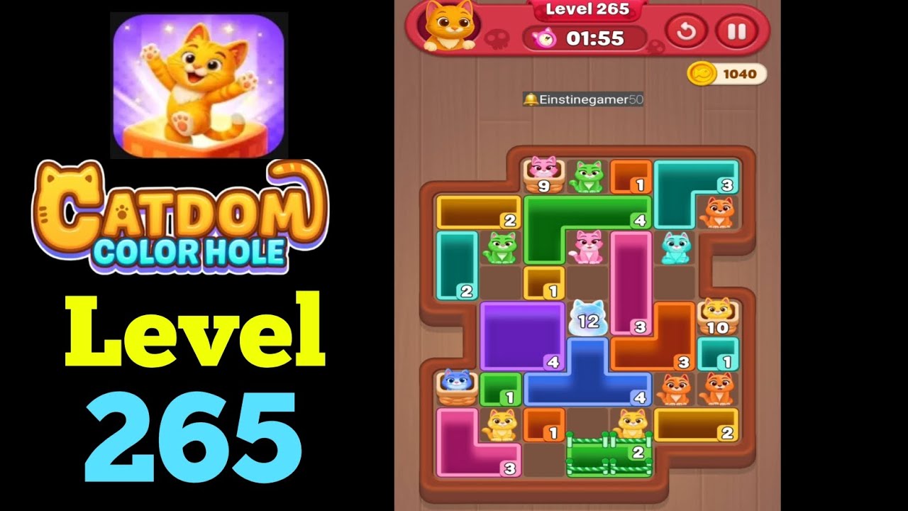 Catdom Color hole level 265 Walkthrough Solution - YouTube