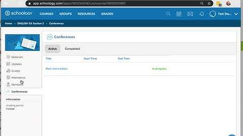 Joining a conference in Schoology