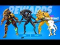 Fortnite Alien's Xenomorph Built-In Emote Xeno Menace with Legendary Skins!..