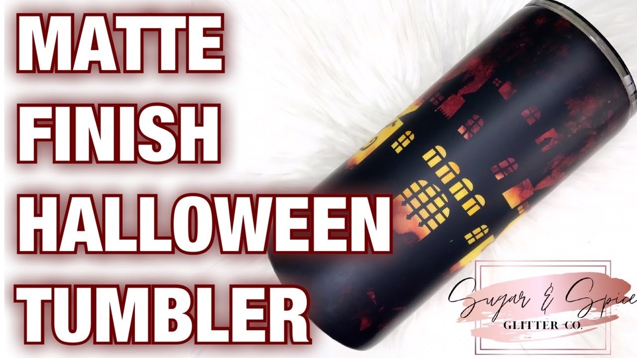 Matte Finish Halloween Tumbler Tutorial || Using Alcohol Inks - YouTube