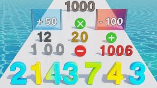 Numbers Rush 3D - Merge Number Master Run: Level Up Numbers (Math Games)  Satisfying Asmr Gameplay  screenshot 3