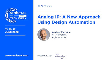 Analog IP: A New Approach Using Design Automation - Andrew Farrugia, VP Marketing, Agile Analog