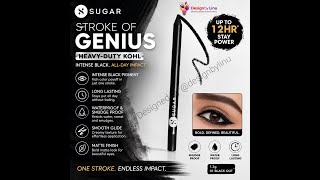 🖤 SUGAR Cosmetics Stroke Of Genius Heavy-Duty Kohl | Bold Eye Makeup Essential