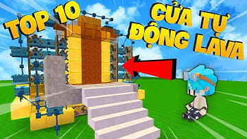 CỬA TỰ ĐỘNG BẰNG LAVA CÁCH LÀM CỬA ĐỘNG TRONG MINI WORLD