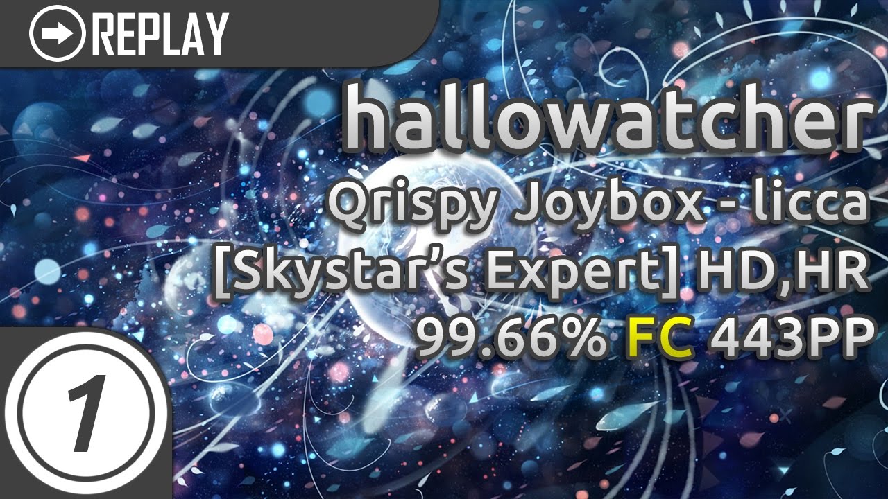 hallowatcher | Qrispy Joybox - licca [Skystar's Expert] +HD,HR FC 99.66% 443pp #1