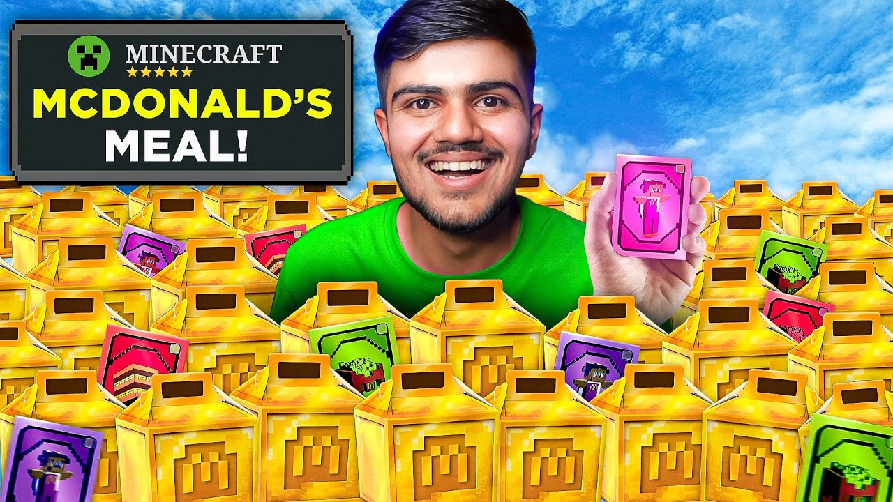UNBOXING THE MCDONALD'S MINECRAFT MEAL!😍LUCKIEST OPENING...