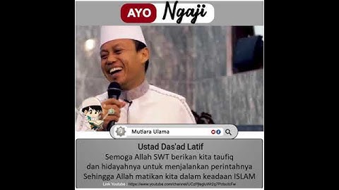 Mati Dalam Keadaan Kafir - Ust Das