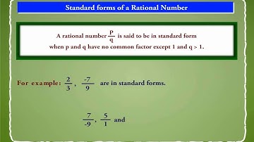 Standard form of a Rational Number