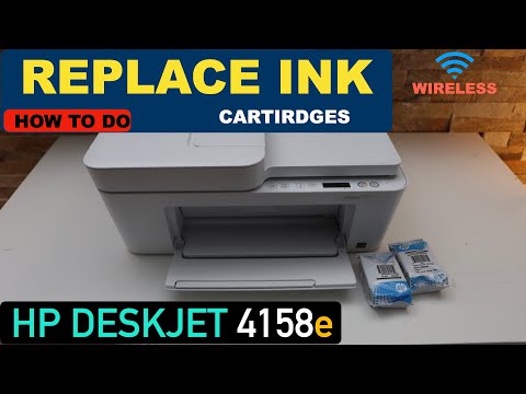 HP DeskJet 4158e Ink Cartridge Replacement.