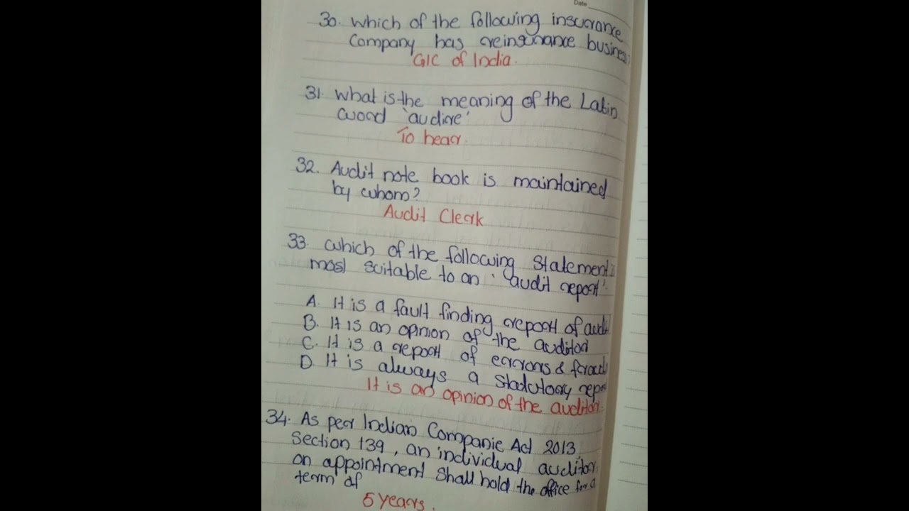 Junior Accountant Exam questions and answers (Previous question paper