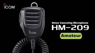 The Icom HM-209 and HM-211 Active noise cancelling hand