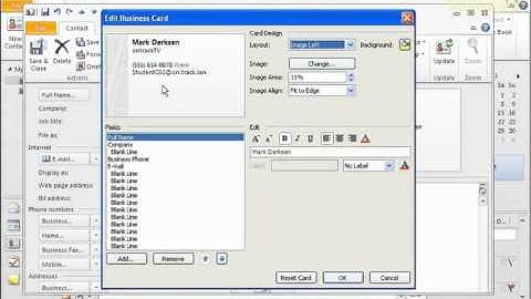 How to Best Use Business Cards in Outlook 2010 - ontrackTV
