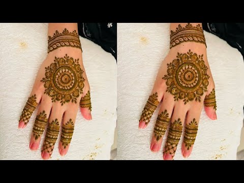 New Latest Simple Easy Back Hand Mehndi Design| Mehndi Design For Back ...