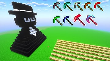 Legendary 9 Pickaxes vs 70 GOLD Ore in Minecraft! ⛏️