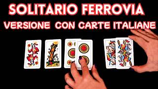 How to play RAILWAY SOLITAIRE 😉 EASY VERSION WITH ITALIAN CARDS😉 RULES + FULL GAME screenshot 3