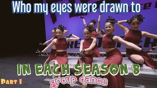 Who My Eyes Were Drawn To In EACH Season 8 Group Dance! (Part 1)