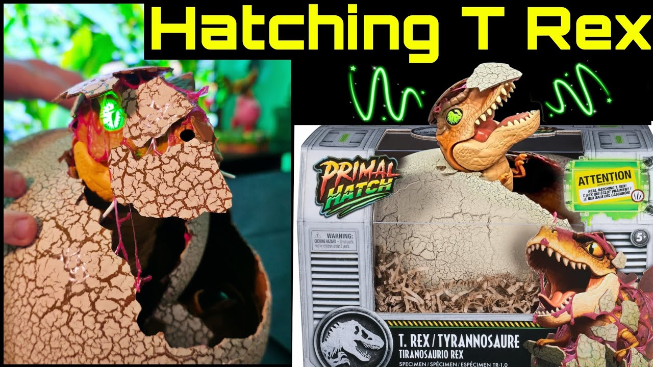 Вылупление тираннозавра из «Парка Юрского периода» | Интерактивный динозавр из игры Primal Hatch