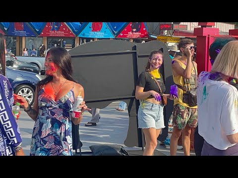 Holi 2024 celebration in Pattaya, Foreigners dancing on bollywood songs, Thailand #holi #2024