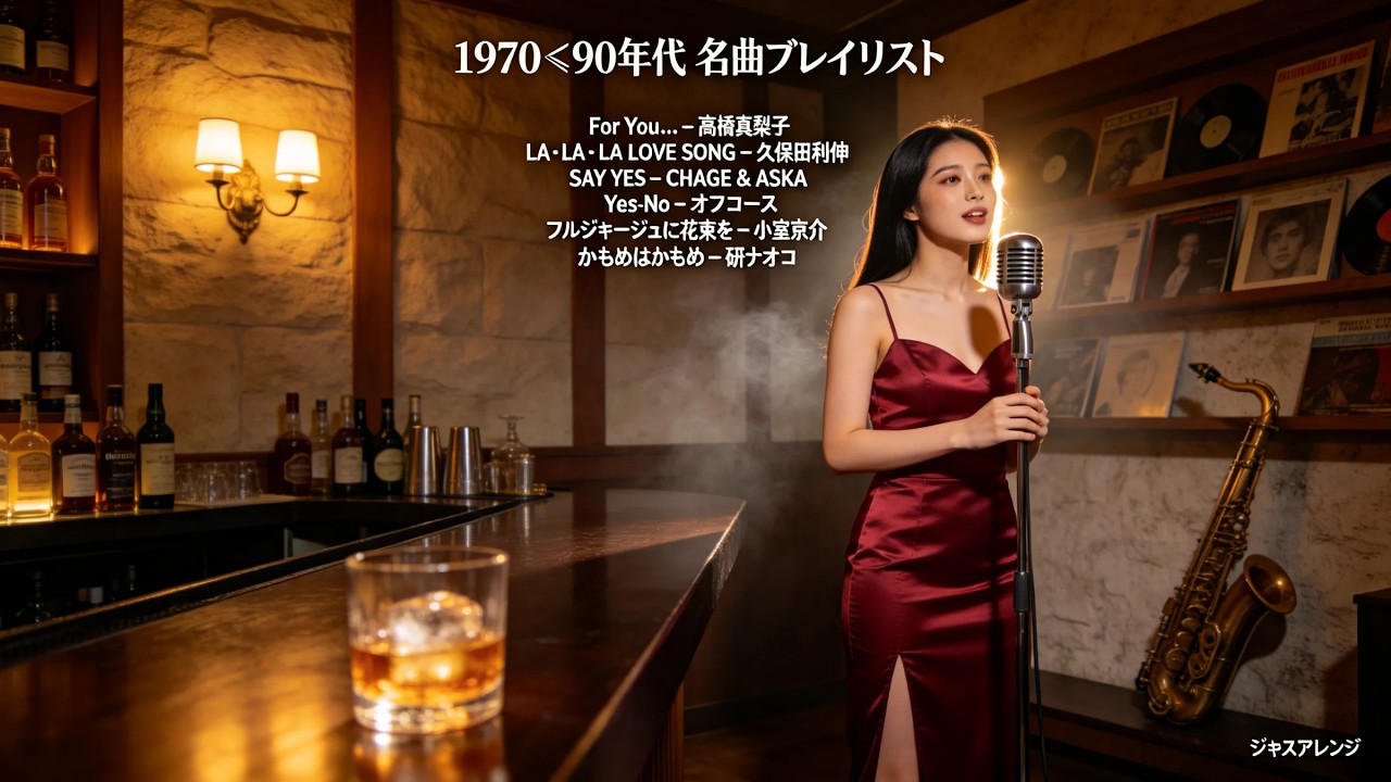 70年代〜90年代ヒット名曲ジャズバージョン 🎷 チャゲ＆飛鳥 オフコース 氷室京介 研ナオコ Toshinobu Kubota 高橋真梨子