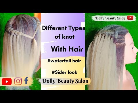 Different waterfall hair style / Open veriation / Sider look / Also given hairstyle to Haldi bride