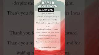 Prayer for thanking god