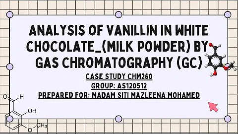 Analysis of vanillin in white chocolate_(milk powder) by Gas Chromatography (GC)
