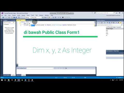 Pemrograman Desktop VB Visual Studio 2015 - Piramida Angka