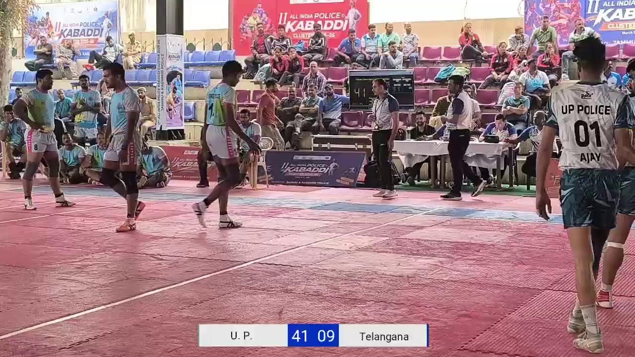 Quaterfinal UP 🆚 Telengana All India Police Kabaddi Turnament Jammu and Kashmir 2026