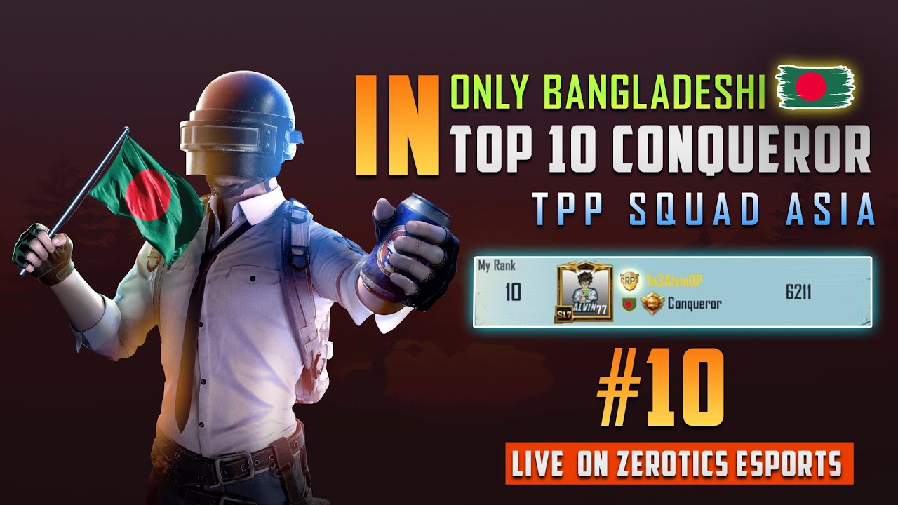 Live Conqueror rank Push . Road To TOP 5 TPP-SQUAD-ASIA | PUBG MOBILE ...
