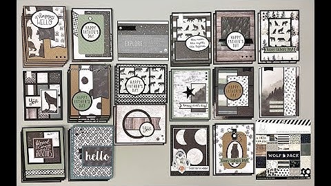 Heidi Swapp Wolf Pack - 41 cards from one 6x6 paper pad