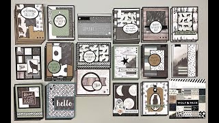 Heidi Swapp Wolf Pack - 41 cards from one 6x6 paper pad