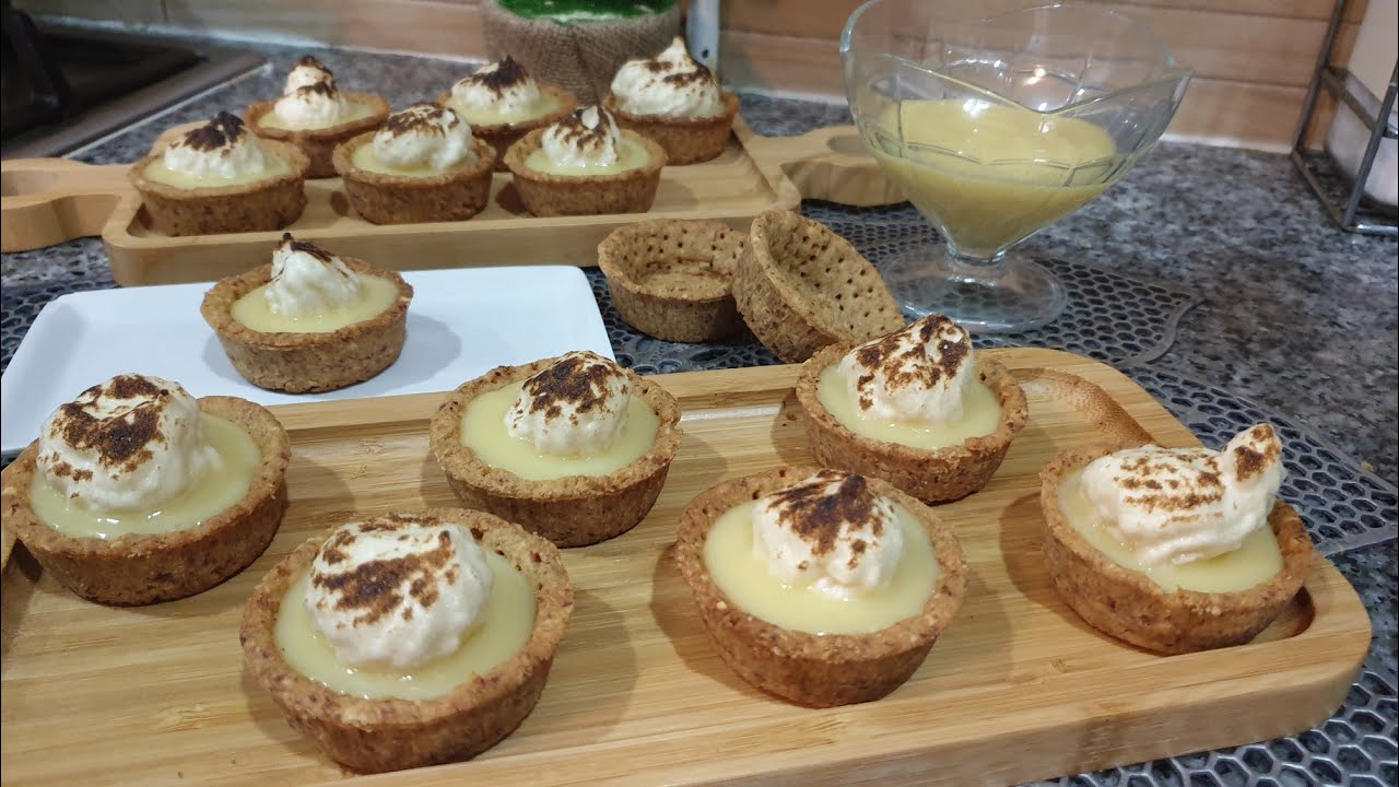 تارتولات الليمون المنعشة بعجينة مقرمشة وخفيفة وكريمة لا تقاوم لسكريين وريجيميين ومحبي والاكل الصحي