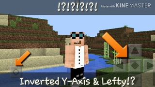 Minecraft || Pocket Edition || Inverted Y-Axis & Lefty control challenge!
